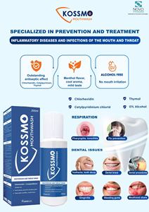 KOSSMO 2025 Venta al por mayor Salud bucal Enjuague bucal 200ml Refresca el aliento y limpia los dientes Gárgaras - Product Image 3