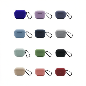 Funda de silicona para Pods Pro 2 con gancho de mosquetón para Airpods Pro 2, varios colores disponibles - Product Image 1