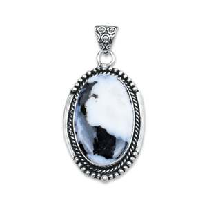 Nuevos Colgantes de Latón con Turquesa Natural de Búfalo, Dijes Multiforma en Blanco y Negro, Bañados en Plata, ¡Mejor Precio! - Product Image 2