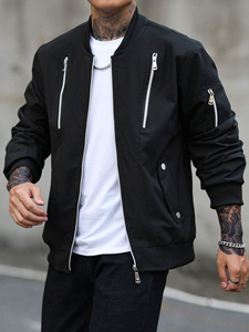 Custom Logo High Quality Chenille Embroidery <b>Patchwork</b> Streetwear Winter Bomber Letterman Men Leather Varsity <b>Jacket</b> for Men - Product Image 5