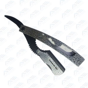 Rasoir de Barbier Professionnel en Acier Inoxydable Durable, Instrument de Beauté, Rasoir Droit Noir en Acier Inoxydable pour Hommes - Product Image 4