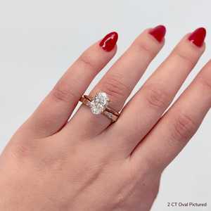 Bague de fiançailles en diamant ovale de 2 carats certifié IGI, cultivé en laboratoire, or massif 10K 14K, solitaire, bande de 1,8 mm, fabrication en gros en usine - Product Image 2