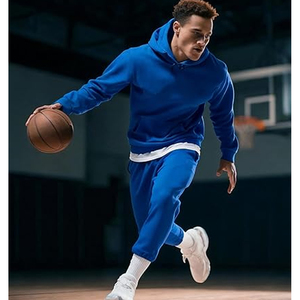 Men Training Tracksuit <b>Set</b> Full Zip Hoodie with Sweatpants Casual Gym Fitness Sportswear Daily Outfit - Product Image 2