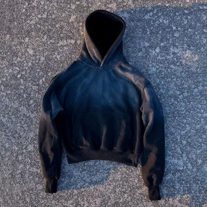 Sweat à capuche vintage pour homme en molleton de coton lavé de qualité supérieure, coupe décontractée, capuche ajustable, style streetwear décontracté - Product Image 3