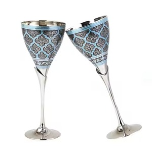 Copa de Vino de Metal Premium, Copa para Servir Vino para el Hogar, Bar, Mesa de Comedor, Fiestas y Restaurantes, Vajilla Duradera para Uso Diario - Product Image 6