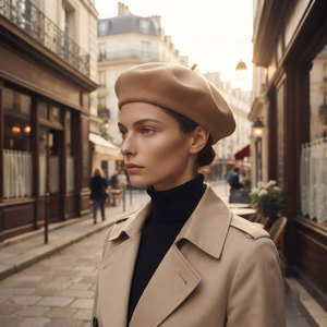 Elegant Wool <b>Beret</b> Hat Soft Felt French Style Winter Fashion Headwear Warm Everyday Streetwear Travel And Casual Wear - Product Image 6