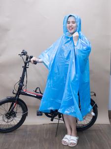OEM ODM una sola persona impermeable 130cm PE plástico impermeable portátil ligero bicicleta lluvia capa Poncho impermeables - Product Image 6