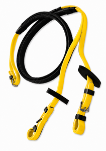 Ensemble de bridon et rênes Premium BLUHORSE BH-4107 Jaune Noir |   PVC durable |   Haute qualité |   Confortable et réglable |   Logo personnalisé - Product Image 2