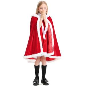 Disfraces de Navidad para Niños, Disfraz de Papá Noel, Traje de Princesa de Terciopelo para Fiesta, con Falda, Diseño de Personaje de TV - Product Image 3