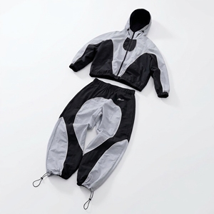 ชุดวิ่งสะท้อนแสงสีม่วง น้ำหนักเบา กันลม |   ผู้ผลิตชุดกีฬาสมรรถนะสูงแบบ OEM - Product Image 1