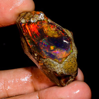 Opale d'Éthiopie Welo Fire de qualité supérieure AAA, 100 % naturelle, fantaisie, huileuse, brute, pierre précieuse en vrac pour la fabrication de bijoux DIY, certifiée par un tiers