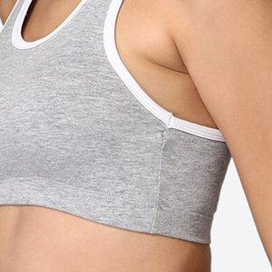 Soutien-gorge de sport sans coutures à maintien élevé pour femme, grandes tailles, pour entraînement et yoga, avec logo frontal, respirant, coussinets amovibles, Spandex/Nylon - Product Image 2