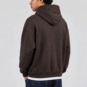 Hot Selling Product Custom Made Embroidery <b>Rhinestone</b> <b>Hoodies</b> Direct Factory Supply Solid Color Men <b>Rhinestone</b> <b>Hoodies</b> For Sale - Product Image 2