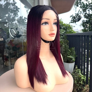 Pelucas Hermosas de la Más Alta Calidad, Cabello Humano Real 100% Vietnamita, Liso Natural, Color Personalizable, Peluca con Cierre - Product Image 4