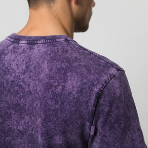 T-shirt délavé à l'acide pour homme, nouvelle collection 2026, couleur unie, durable, excellente qualité, nouveau design, look élégant, prix abordable - Product Image 4