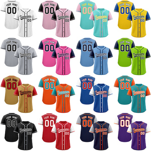 Maillot de baseball rose personnalisé avec logo sublimé, design tendance, vente en gros, haute qualité, pas cher, unisexe, manches courtes - Product Image 3