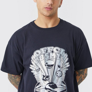 เสื้อยืดสกรีนลายสำหรับผู้ชาย ผ้าคอตตอนหนา 280 GSM ทรงเท่ห์ พิมพ์ลายหัวกะโหลกตามสั่ง ทรงโอเวอร์ไซส์ ทรงบ็อกซี่ ตัดสั้น ทรงหรูหรา สำหรับเด็กผู้ชาย - Product Image 3