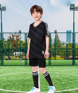 Custom Kids Youth Soccer Uniform 3 Piece Jersey Shorts <b>Socks</b> Quick Dry Boys Girls Football Team Kit OEM Wholesale Sports Apparel - Product Image 4