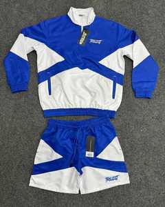 ชุดเซ็ตเสื้อแจ็คเก็ตและกางเกงขาสั้นวินด์เบรกเกอร์สตรีทแวร์ผู้ชาย  ชุดวินด์เบรกเกอร์สองชิ้นแบบซิป  ผ้าไนลอน - Product Image 4