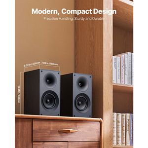Altoparlanti Stereo Passivi da Scaffale 300W con Woofer da 5,25 Pollici e Tweeter da 1 Pollice, Griglia Rimovibile, Risposta in Frequenza 65Hz - Product Image 5