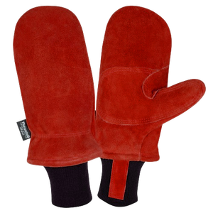 Premium Heavy Duty Cowhide Split Leather <b>Mitten</b> <b>Gloves</b> Anti Vibration Anti Slip Elastic Wristlet Oven Safety Protection Smooth - Product Image 6