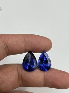 ชุดลูกแพร์ Tanzanite ธรรมชาติ,ชุดคู่สีฟ้าอย่างดีพลอยหลวม24.00กะรัตโดย Sadiya International - Product Image 4