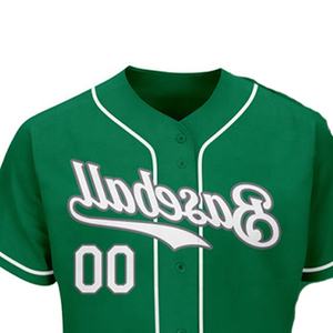 Maillot de baseball de conception personnalisée pour hommes le plus vendu vêtements de sport respirants pour softball pour joueurs de baseball couleur verte - Product Image 5
