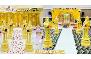 Decoración Moderna para Bodas con Temática Marroquí, Elegante Decoración de Pasillo con Pilares para Recepción Asiática, Ligera, Malasia - Product Image 5