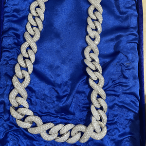 Luxury 925 Silver Moissanite Rope Chain <b>Statement</b> <b>Necklace</b> Unisex Party Jewelry Micro Insert Design - Product Image 6