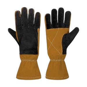 ถุงมือเชื่อมหนังวัวเสริมแรงเอนกประสงค์ ป้องกันการเสียดสีและความร้อน สำหรับงานอุตสาหกรรมและการป้องกันส่วนบุคคล - Product Image 4