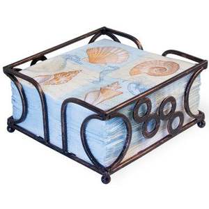 Panier à serviettes en métal finition antique avec un look vintage, idéal pour les collectionneurs et les amateurs d'objets de style traditionnel - Product Image 4