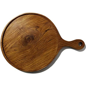Bandeja de Madera Ecológica Personalizada para Servir Pizza, Tabla de Cortar y Plato Redondo para Servir, Bandeja para Pizza de Grado Alimenticio al por Mayor para Hoteles - Product Image 4