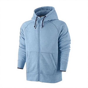 Sudadera con Capucha para Hombre, de Algodón, de Alta Calidad, con Cierre, Color Sólido, Modelo Reciente - Product Image 6