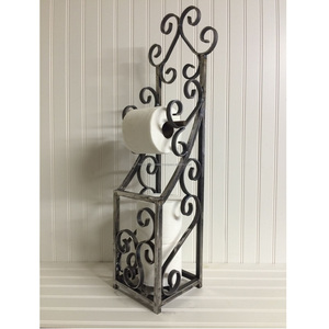 Porte-papier toilette élégant en fer, type sur pied, parfait pour les maisons modernes, offrant un attrait esthétique et une grande efficacité fonctionnelle - Product Image 1