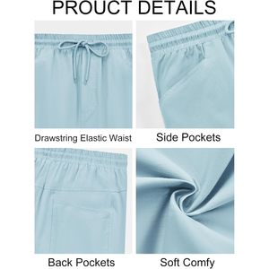 2025 <b>Men's</b> Casual Elastic Waist Cotton <b>3</b>/<b>4</b> <b>Shorts</b> Summer Beach Yoga Tapered Trousers Zipper Harem Capri Pants <b>for</b> Business - Product Image 5