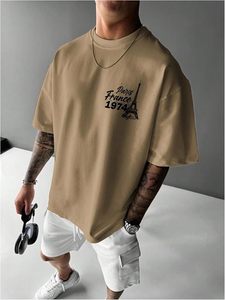 T-shirt pour homme à imprimé graphique, col rond décontracté, manches courtes, tissu léger et respirant, style streetwear élégant, à porter au quotidien - Product Image 2