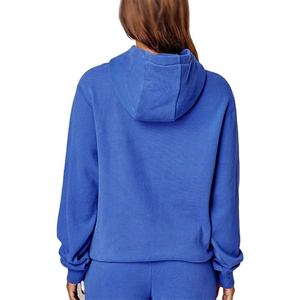 Sweat-shirt d'hiver unisexe épais à capuche pour femme, couleur unie personnalisable, manches longues, pull streetwear, face avant unie en polaire 100% - Product Image 5