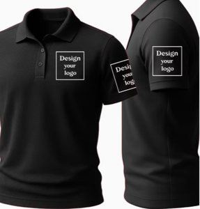 T-shirt Homme Noir à Manches Courtes avec Logo Personnalisé, Coupe Classique, en Jersey de Coton Respirant, Design Décontracté, Impression Frontale, Séchage Rapide, 320g - Product Image 2