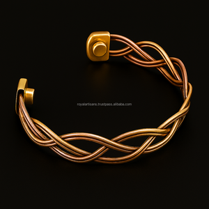 Brazalete Magnético de Cobre Hecho a Mano para Hombre y Mujer, Imanes de Alta Potencia, Estilo Antiguo y Moderno, Regalo de Boda - Product Image 2