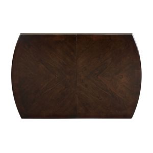 Mesa de Comedor de Diseño Simple de 1 Pieza con Extensión Separada, Acabado en Cerezo Oscuro, Mueble de Madera con Chapa de Mango para Uso Doméstico - Product Image 4
