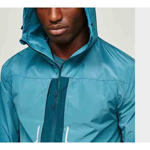 <b>Men's</b> Hooded Waterproof Lightweight Quick Dry Sport <b>Jacket</b> with Shorts Set Solid Color Full Sleeve Zipper Closure Autumn Wear - Product Image 5