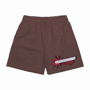 Women polyester mesh <b>shorts</b> 140 GSM breathable white <b>black</b> graphic print elastic <b>waist</b> custom screen print logo women's <b>shorts</b> - Product Image 2