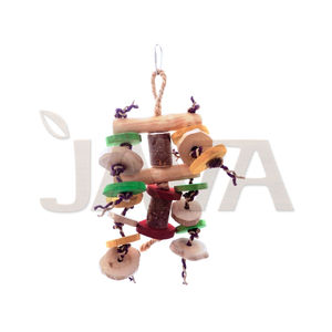 Java ของเล่นสำหรับสัตว์เลี้ยงทำจากไม้เนื้อแข็งเป็นมิตรต่อสิ่งแวดล้อมสำหรับให้นกเคี้ยวเล่นและเต้นรำ - Product Image 1