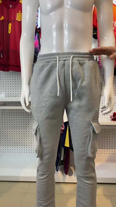 Ensembles deux pièces personnalisés OEM pour hommes : Sweat à capuche zippé intégral et pantalon cargo empilé – Tenue de sport streetwear pour homme - Product Image 5