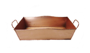 Plateau de service en métal rectangulaire en cuivre massif fait à la main, vaisselle de mariage élégante et plateau en fer décoratif pour la maison, taille personnalisée - Product Image 4