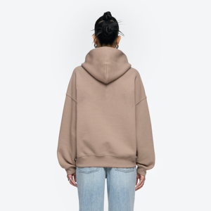 Meilleurs sweats à capuche oversize pour femmes, style streetwear hiver, qualité OEM, vente en gros, 100% coton molletonné respirant, col à capuche uni - Product Image 2