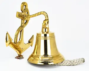 Wall Mounted Hot Selling Solid Brass Ship Bell Brass Ship Bell for Church New Bras Ship Bell for <b>Door</b> <b>Knobs</b> in Wholesale Price - Product Image 1