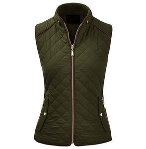 Chaleco Acolchado Naranja Sin Mangas para Mujer con Cuello Alto y Cierre Frontal para Invierno 2026 - Product Image 5