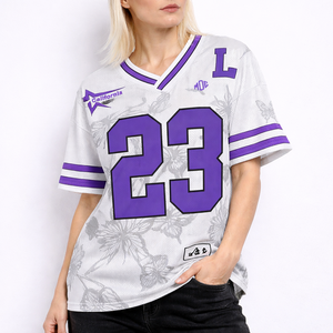 Camiseta Deportiva Unisex con Estampado de Mariposas, Estilo American Football, Malla Oversize, Ropa Urbana, Proveedor Mayorista OEM - Product Image 5
