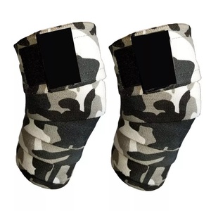 GAF Heavy Duty Gym Weight Lifting <b>Knee</b> Wraps with Non-Slip Hook & Loop Closure Customized Logo Available for Unisex Use - Product Image 3